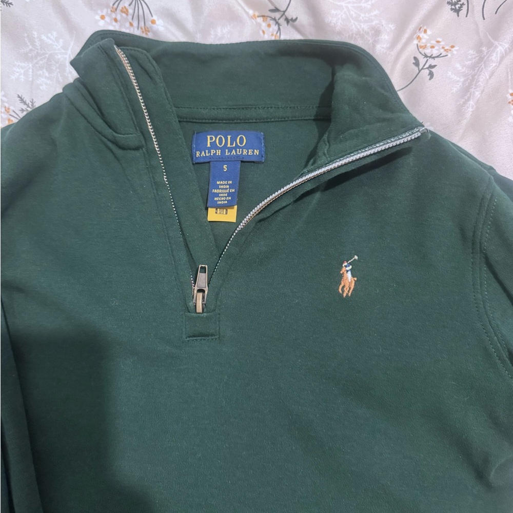 Polo Ralph Lauren Green Pullover Boys 5 - Picture 2 of 2